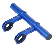 (Blue 20cm) Bicycle Flashlight Holder Handlebar Extender Bike Frame Extension Mount Holder Multi-function Extension Bracket Bike Accessories