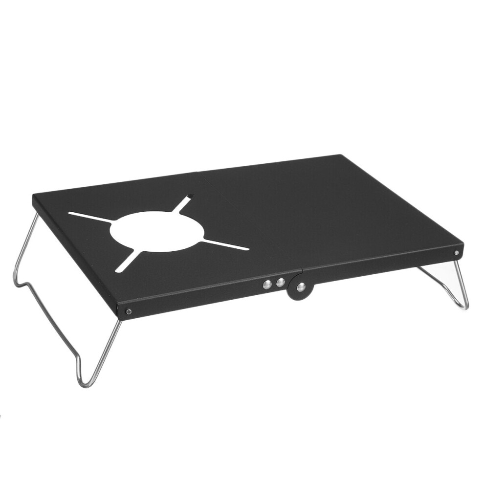(Black) Camping Folding Stove Table Portable BBQ Grill Folding Picnic Desk BBQ Stove Stand Bracket for Camping Picnic Accessories-image-OPC-PJGC52X-NEW