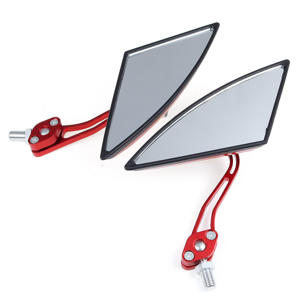 () 7/8 Inch 22Mm Handle Bar Rearview Mirrors For Motorcycle Anti-Glare Lenses Red/Blue 8727971666906