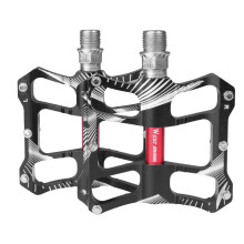 (Black) Bicycle Pedals Mountain Bike Riding Pedals Aluminum Aloy Cycling Pedals Bike Accessories
