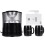 (Black) Mini Coffee Maker Ceramic Double Cup Automatic Home Small American Coffee Machine 2