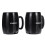 (Black) Mini Coffee Maker Ceramic Double Cup Automatic Home Small American Coffee Machine 5