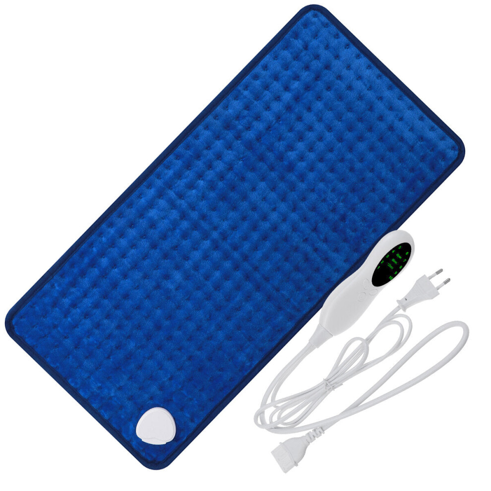 Greenzech (Blue, Au Plug) 70*40Cm Electric Therapy Heating Pad 10 Gears Temperature Adjstment Electric Blanket Abdomen Body Washable Fast-Heating Electric Pad