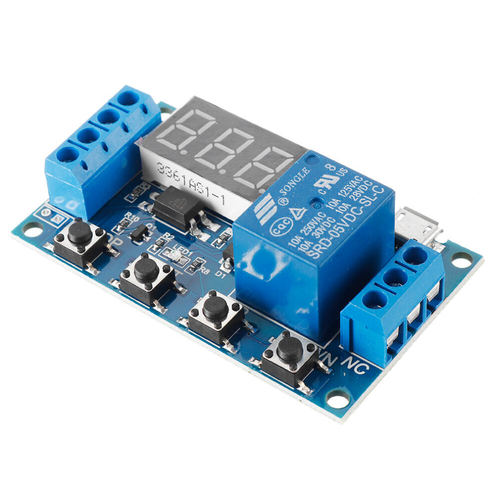 5V Delay Time Relay Module Timing Programmable Optocoupler Isolation Pulse Cycle Power Off Trigger 8727971216347