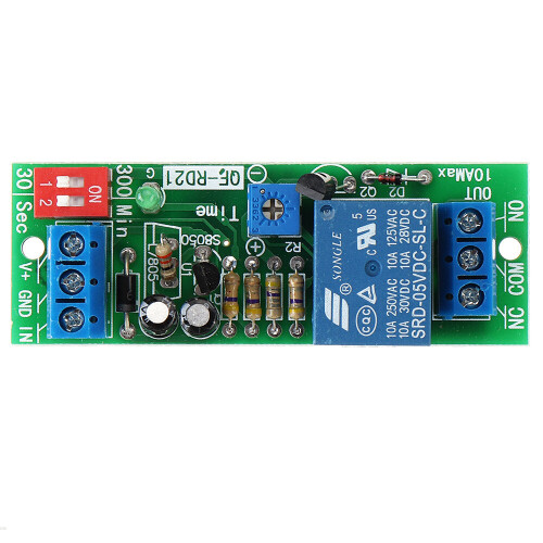 5V Power-off Delay Disconnect Relay Module Timer Delay Switch Module 2