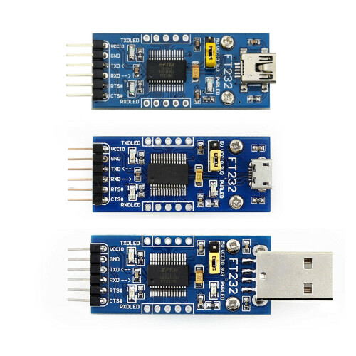 (Micro) USB to Serial USB to TTL FT232RL Communication Module Mini/Micro/Type-A Port Flashing Board 1