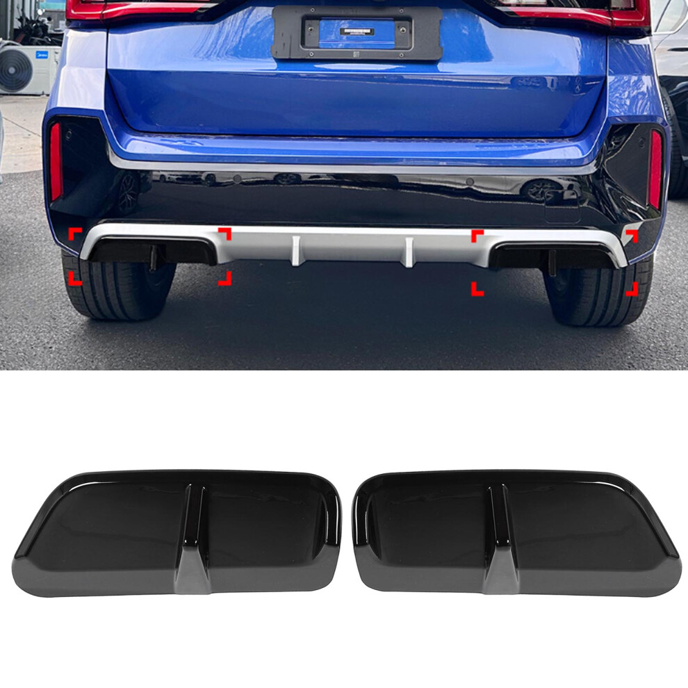 Glossy Rear Bumper Diffuser For X1 Ix1 U11 Sport 2023+ Black 4061337531755
