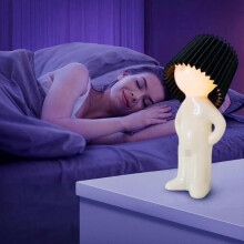(Black) Shy Man Lamp,naughty Boy Creative Desk Lamp Funny A Little Desk Shy Man Lamp Fast