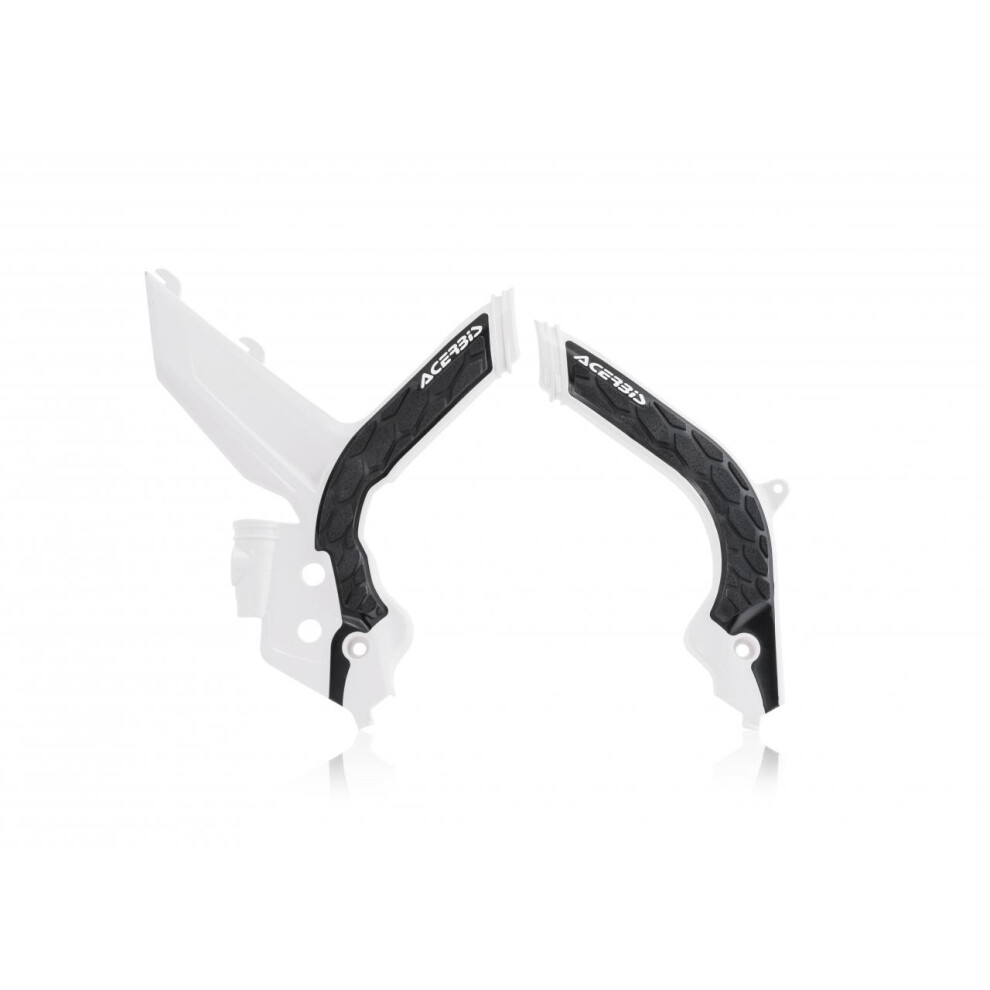 Acerbis White/Black X-Grip Frame Guards - Ktm Sx 125/250 2019-22, Sx150 2019-20, Sxf 250/350/450 & Xc-F/ Xc 2019-22