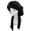 (Black)Silk Bonnet Satin Bonnet For Sleeping Bonnet With Tie Band Night Cap High Quality 4