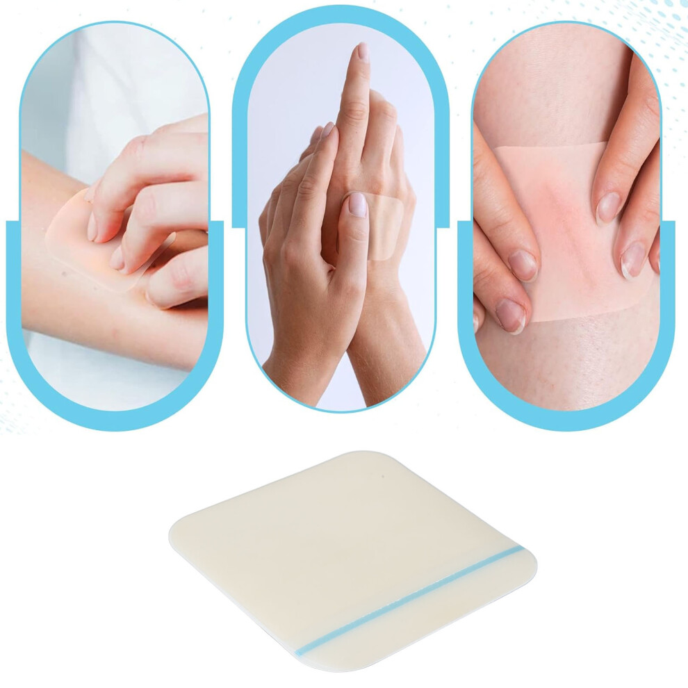 Waterproof Hydrocolloid Gel Bandages 5PCS for Cuts Blisters 10x10cm