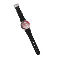 Men's 42mm Silver Red Automatic Chronograph Watch with Luminous Dial