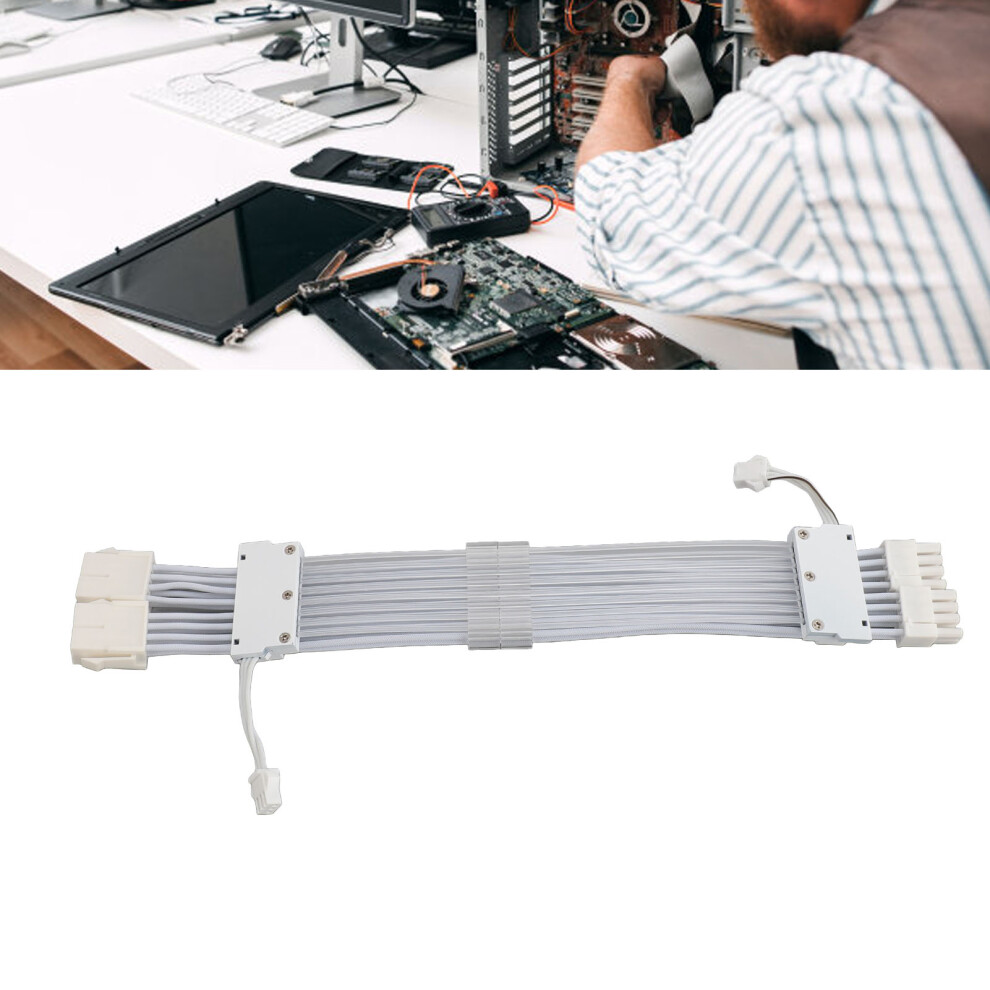 RGB PC Power Supply Cable 2x8 Pin Extension Kit 5V 3Pin ARGB White-image-OPC-PJGC8G9-NEW