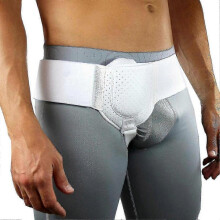 (White) Adult Hernia Belt Truss For Groin Or Sports Hernia Support Support Pain Relief Recovery Belt With 1 Removable Compression Pad