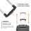 (Grey, 19inch) 19/24/28 inch Horizontal Design ABS Hard Shell Suitcase Set 6
