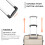(Gold, 19inch) 19/24/28 inch Horizontal Design ABS Hard Shell Suitcase Set 5