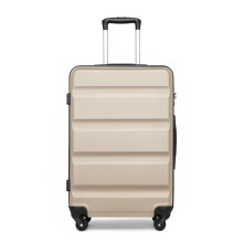 (Gold, 19inch) 19/24/28 inch Horizontal Design ABS Hard Shell Suitcase Set