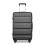 (Grey, 19inch) 19/24/28 inch Horizontal Design ABS Hard Shell Suitcase Set 1