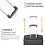 (Black, 24inch) 19/24/28 inch Horizontal Design ABS Hard Shell Suitcase Set 5