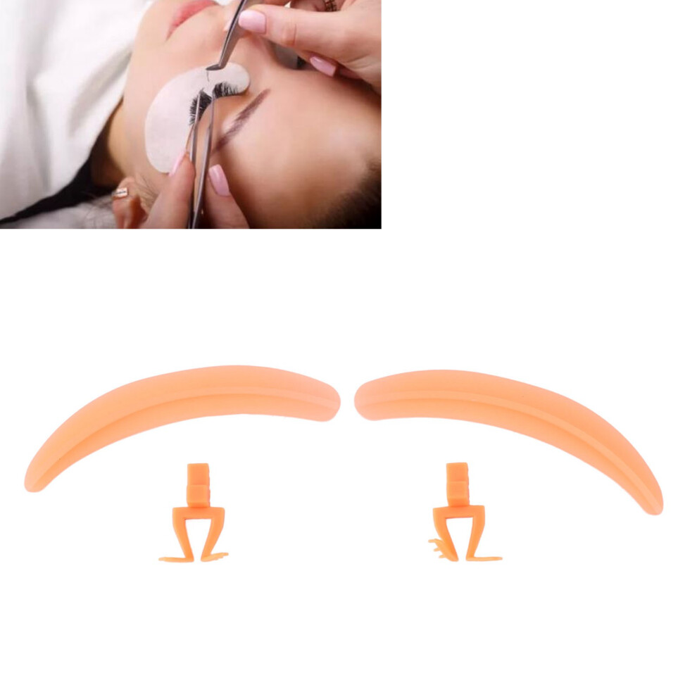 Orange Silicone Eyelash Separator Tool, Reusable, Lash Extension Assistant
