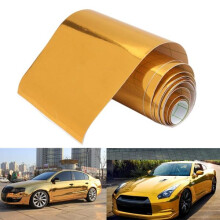 Gold Vinyl Wrap Film Car Sticker Decal Air Bubble Free 10cmx150cm