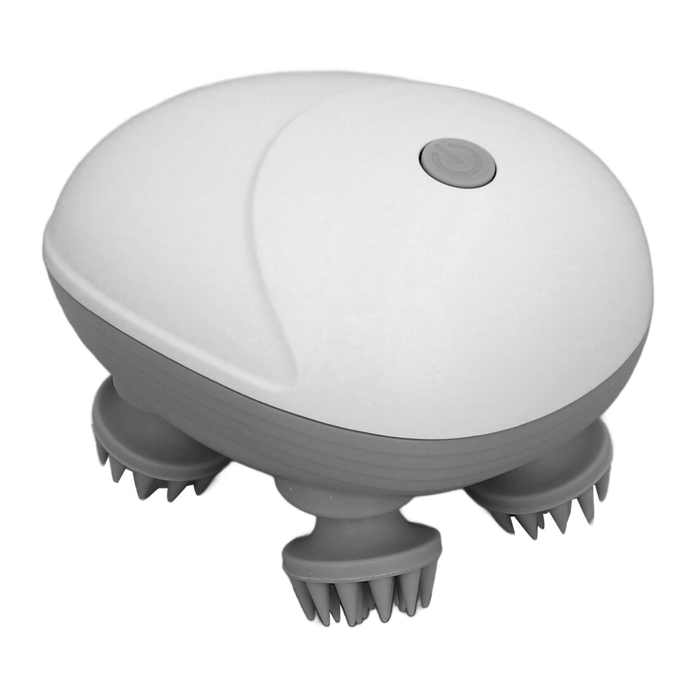 White Electric Head Massager With Removable Heads, 5W, 9X11x8cm,