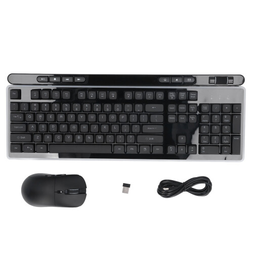 RGB Backlit Mechanical Keyboard 104 Keys + 7 DPI Wireless Mouse 1