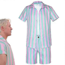 (XS) Gosling Ken Costume - Men's Short Sleeve Shirt Coat Shorts Suit - Uniform Outfit JT