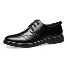 (44, Black) Men's Low British Leather Shoes zZ