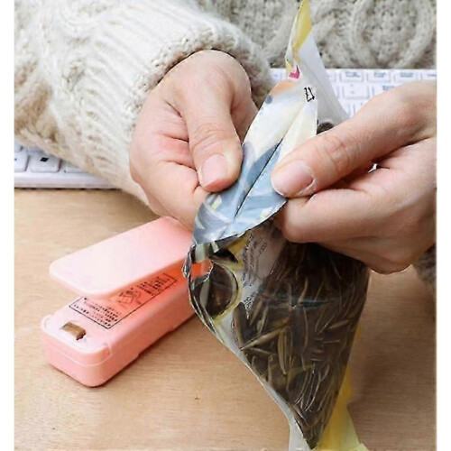 (blue) Mini Bag Sealer Portable Handheld Mini Plastic Bag Heat Sealer zZ 2