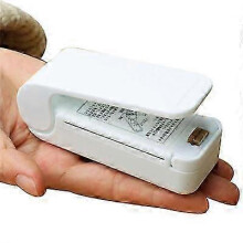 (white) Mini Bag Sealer Portable Handheld Mini Plastic Bag Heat Sealer zZ