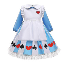 (140 cm) Halloween Kids Girls Anime Alice Birthday Party Dress Child Sissy Maid Lolita Cosplay zZ