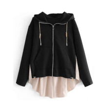 (S) Women's Clothing Loose Zip Patchwork zZ