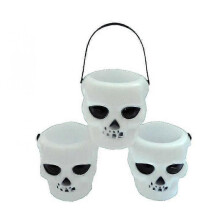 (size 2) 6 Pack Candy Kettles, Witch Skeleton Small Basket, Halloween Decoration Supplies zZ