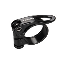 (Black, L) Aluminum Bike Seat Post Clip Ultralight Quick Release Bike MTB Mountain 31.8/34.9mm Bicycle Seat Post Seatpost Clamp Outdoor Cycling