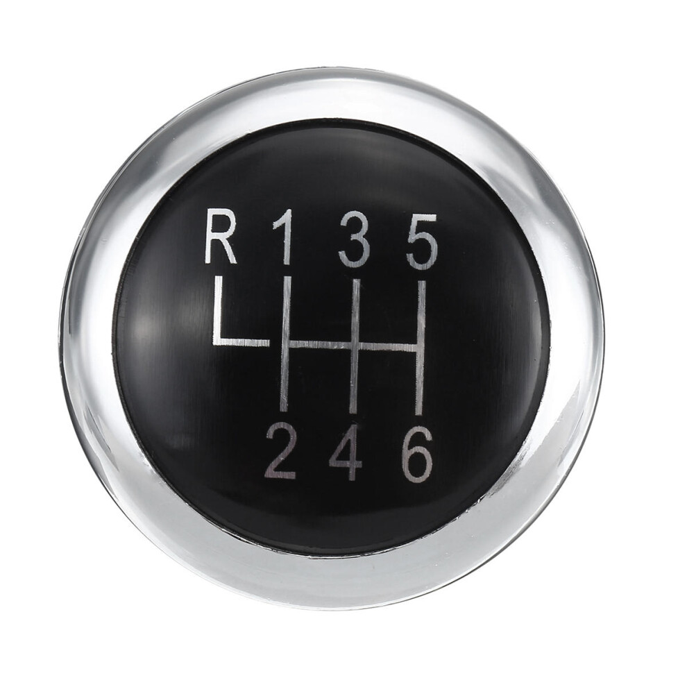 6 Speed Gear Shift Knob Cap Chrome Badge Emblem Trim Black 4250937592147