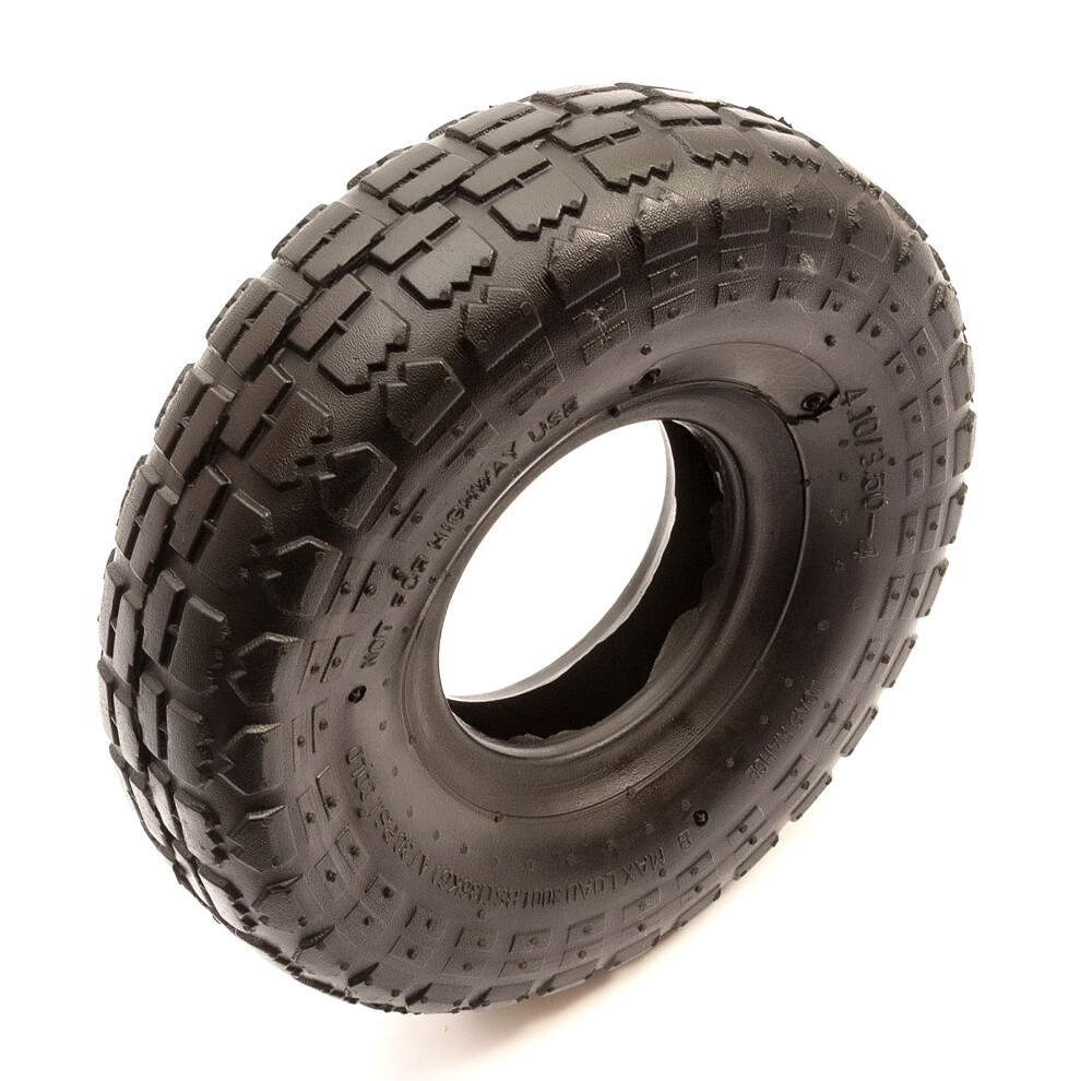 4 Ply Tyre 4.10/3.50-4 Knobbly Tread 4 Inch Wheel Sack Hand Truck 5056213561987