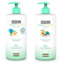 Isdin Baby Natural 400ml Lotion+Shampoo Promo |Provides long-lasting hydration and comfort - Set of 2
