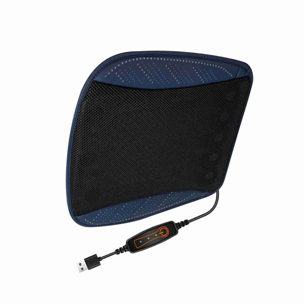 Ventilated Usb Seat Cushion With Fans, Cooling Pad For Car & Home, Navy Blue 4321337565465