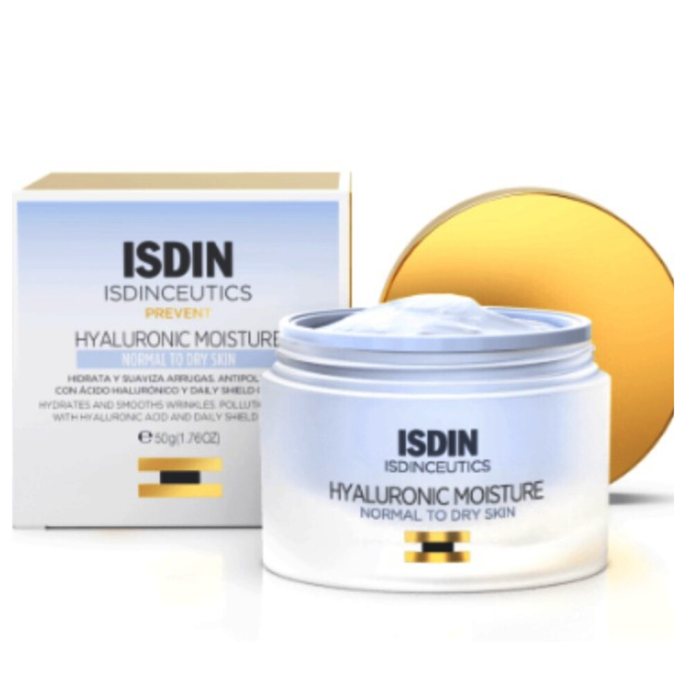 Cream Isdin Ceutics Hyalunoric Moist Normal-Dry Skin |Provides Intense And Lasting Hydration For Dry Skin - 50Ml