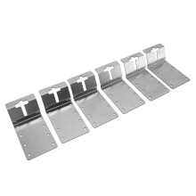 Rust-Resistant 6PCS Carbon Steel T Post Brackets for Signs 3-Inch