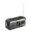 (Silver Grey) USB Mobile Phone Charging Radio Hand Crank Bluetooths Speaker LED Torchs for Emergency Lighting 2
