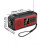 (Silver Grey) USB Mobile Phone Charging Radio Hand Crank Bluetooths Speaker LED Torchs for Emergency Lighting 5