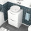 NES Home Nes Home White 500mm Freestanding Bathroom Vanity Unit With Round Ceramic Basin 5