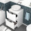 NES Home Nes Home White 500mm Freestanding Bathroom Vanity Unit With Round Ceramic Basin 6