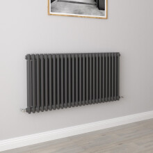 (600x1190mm 2 Column) Traditional Cast Iron Radiator Anthracite