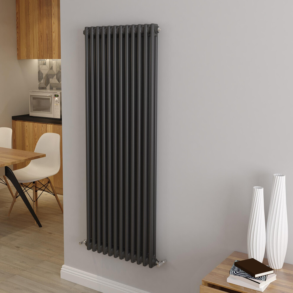 (1500X560mm 2 Column) Traditional Cast Iron Radiator Anthracite 5062011376401