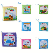 (8PCS) Soft Cloth Baby Book Sets Cognitive Cloth Books Fruit Animal Educational Toys, Early Education Cloth Books Are Tear-Resistant And Washable