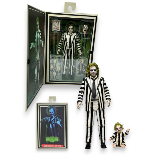 NECA NECA Beetlejuice Gestreifter Anzug 7 Zoll Ultimate Actionfigur