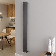 (1800x200mm 2 Column) Traditional Cast Iron Radiator Anthracite
